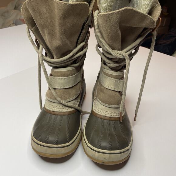 SOREL Joan Of Arctic Premium Tall Boots Women 8 Winter Waterproof Suede Wool - Picture 4 of 9